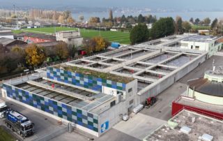 Traitement des micropolluants pour la STEP -d'Yverdon-Les-Bains (VD) visuel de la station