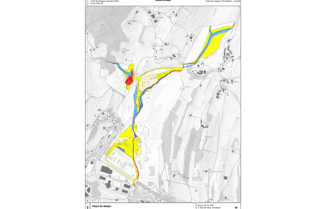 Élaboration de carte de dangers de crues, commune de Puidoux - Eaux superficielles - Protection contre les indondations - CDN INO Puidoux